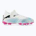 Дитячі футбольні бутси PUMA Future 7 Match FG/AG пума білі / пума чорні / отруйно-рожеві 2