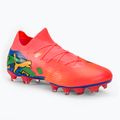 Кросівки футбольні PUMA Future 7 Match Neymar Jr FG/AG sunset glow/black/sun stream/puma green/blue