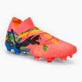 Кросівки футбольні PUMA Future 7 Ultimate Neymar Jr FG/AG sunset glow/black/sun stream/puma green/blue