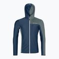 Кофта чоловіча ORTOVOX Fleece Light Grid Hooded deep ocean 7