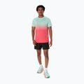 Футболка для бігу чоловіча ASICS Seamless performance coral reef/oasis green 2