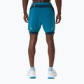 Шорти для бігу чоловічі ASICS Road 2N1 5IN tranquil teal/dark teal/yamabuki 3
