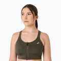 Бюстгальтер для тренувань ASICS Road Combination Zip dark olive 5