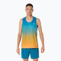Футболка для бігу чоловіча ASICS Road Fade Singlet aegean blue/yamabuki