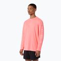 Лонгслів для бігу чоловічий Asics Fujitrail Logo Ls Top Sun Coral 4