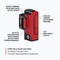 Ліхтарик велосипедний задній Lezyne Strip Pro AI Alert 400+ Rear black 2