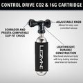 Насос велосипедний Lezyne Control Drive CO2 + 1 x cartridge 25 g gloss black 3