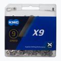 Ланцюг велосипедний KMC X9 122 ланок 9 зірок сріблясто-сірий BX09NG122