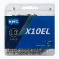 Ланцюг велосипедний KMC X10 EL 10rz 114 зірок сріблястий BX10ELN14