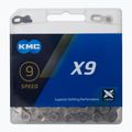 Ланцюг велосипедний KMC X9 114 ланок 9 зірок сріблястий BX09NP114