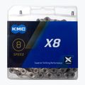 Ланцюг велосипедний KMC X8 114 ланок 8 зірок сріблястий BX08NP114