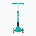Самокат трьохколісний дитячий Globber Junior Foldable Lights dark emerald green 3