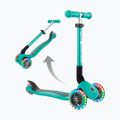 Самокат трьохколісний дитячий Globber Junior Foldable Lights dark emerald green 5
