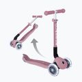 Самокат трьохколісний дитячий Globber Junior Foldable Lights Eco berry 5
