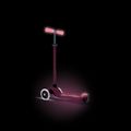 Самокат триколісний дитячий Globber Primo Plus Glow Lights coral pink 11