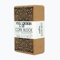 Блок для йоги  Yoga Design Lab Cork Yoga коричневий  BL-Cork-Mandala Black 9