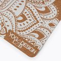 Килимок для йоги  Yoga Design Lab Cork 3,5 мм коричневий  Mandala White 3