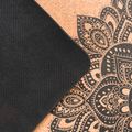 Килимок для йоги (для подорожей)  Yoga Design Lab Cork 1,5 мм коричневий  Mandala Black 4