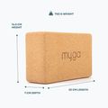 Блок для йоги Myga Cork Block brown 7