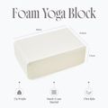 Блок для йоги Myga Foam Block do jogi cream 2