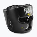 Шолом боксерський чоловічий Everlast Шкіряний З захистом щік і підборіддя чорний 350 BLK – S/M