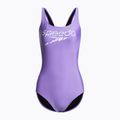 Купальник суцільний жіночий Speedo Logo Deep U-Back фіолетовий 68-12369