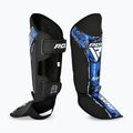 Захист гомілки та стопи RDX Instep New Aura F17 Shin black/blue 2
