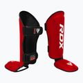 Захист гомілок та стоп RDX T1 Shin Instep guards red/white 2