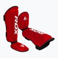 Захист гомілок та стоп RDX T1 Shin Instep guards red/white 3