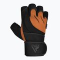 Рукавички для тренувань RDX L4 Open Finger Micro Plus Gym tan/black 2