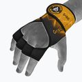 Рукавиці тренувальні RDX Weight Lifting X1 Long Strap чорно-жовті WGN-X1Y 7