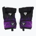Рукавиці тренувальні RDX Weight Lifting X1 Long Strap чорно-фіолетові WGN-X1PR 2
