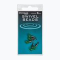 Вертлюги для methody Drennan Swivel Bead ze stoperem 5 шт. зелено-сірі TGSBM006