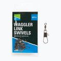 Застібки з вертлюжками для methody Preston Innovations Waggler Link Swivels чорні P0220021