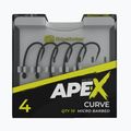 Гачки RidgeMonkey Ape-X Curve Barbed сірі RMT285 2