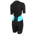 Жіночий триатлонний костюм ZONE3 Activate SS Full Zip Trisuit чорний/бірюзовий 2