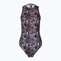 Жіночий злитий купальник ZONE3 OWS Renew High Neck чорний/білий