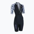 Жіночий триатлонний костюм ZONE3 Lava Short Sleeve Trisuit білий/гравій 3