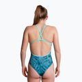 Купальник суцільний жіночий ZONE3 Strap Back teal tie dye 5