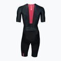 Чоловічий велокостюм HUUB Strada Road Speed Suit Smooth Sleeve чорно-червоний 2