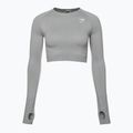 Топ лонгслів тренувальний жіночий Gymshark Vital Seamless Crop Top light grey 5