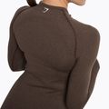 Топ лонгслів тренувальний жіночий Gymshark Vital Seamless Top brown/white 4