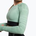 Топ лонгслів тренувальний жіночий Gymshark Vision Crop Top green/black 4