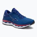 Чоловічі кросівки Mizuno Wave Sky 6 бірюзові морські/білі/черрі томат