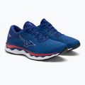 Чоловічі кросівки Mizuno Wave Sky 6 бірюзові морські/білі/черрі томат 5