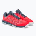 Кросівки для тенісу жіночі Mizuno Wave Exceed Light AC Fierry Coral 2/White/China Blue 61GA221958 4