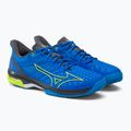 Чоловічі тенісні туфлі Mizuno Wave Exceed Tour 5 CC peace blue/кислотний лайм/залізний затвор 4