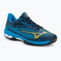 Кросівки тенісні чоловічі Mizuno Wave Exceed Light 2 AC dress blues/bolt2 neon/clolsonne