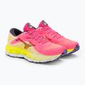 Кросівки для бігу жіночі Mizuno Wave Sky 7 highvpink/ombre blue/bolt2neon 5