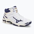Чоловічі волейбольні кросівки Mizuno Wave Voltage Mid білі/синя стрічка/золото